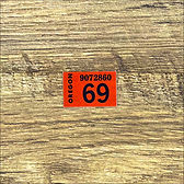 A 1969 Oregonplates plate registration sticker