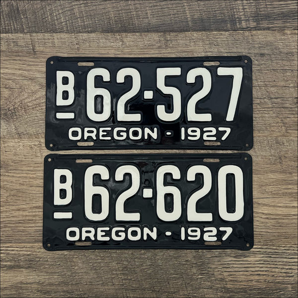 Oregon 1927 Bus/Taxi - First Year Issued